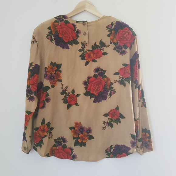Vintage Liz Claiborne 100% silk long sleeve shirt - Picture 4 of 7